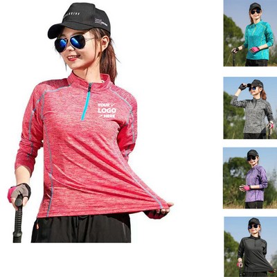 Women's Quarter Zip Casual Pullovers