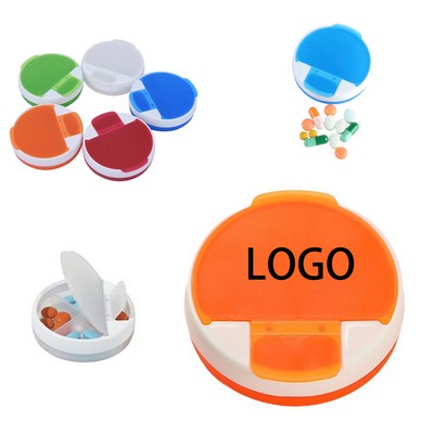 Four-Compartment Round Travel Pill Box