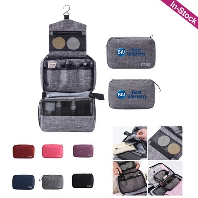 Large Capacity Travel Toiletry Bag with Hanging Hook