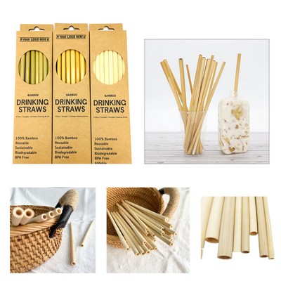 Bamboo Drinking Straw Set w/Nylon Brush