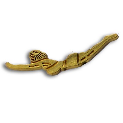 Female Swimmer Chenille Letter Pin