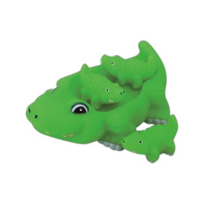 4 Pieces Rubber Alligator Family Toys