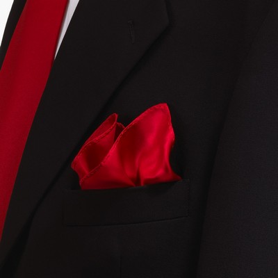 Red Silk Pocket Square