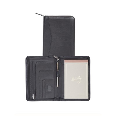 Nappa Leather Junior Zip Deluxe Padfolio