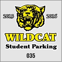 Clear Polyester Parking Permit Decal w/Face Application (3"x 3")