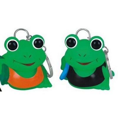 Rubber Surfing Frog Key Chain©