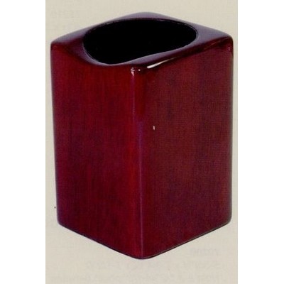 Piano Finish Wood Pencil Holder (4 1/8"x2 3/4")