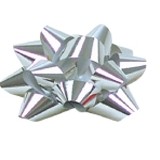 Silver 8" Diameter Glitter Perfect Bow® (1 1/4" Ribbon)