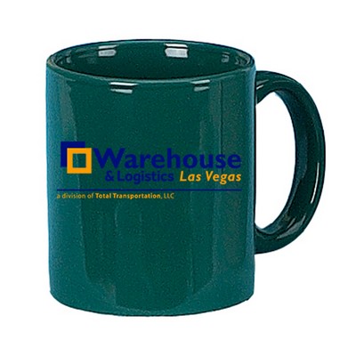 11 Oz. Dark Green C-Handle Mug