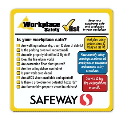 Health & Safety Laminated Workplace Safety Magnet