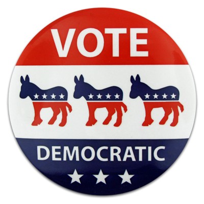 Vote Democratic Button