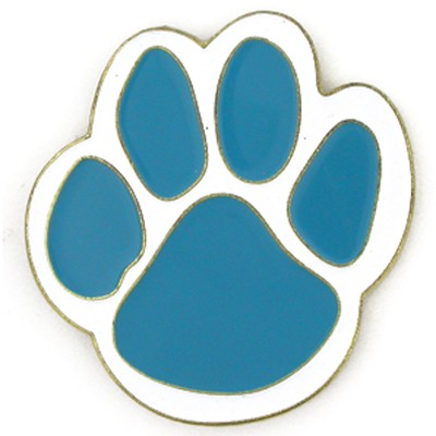 Teal Paw Pin