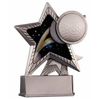 Golf Motion Star Resin - 6" Tall - Limited Quantity - Clearance Item