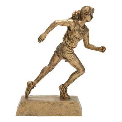 10.5" Female Track Signature Resin Figure Trophy