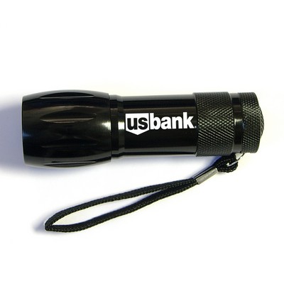 Aluminum 9 LED Flashlight with Batteries