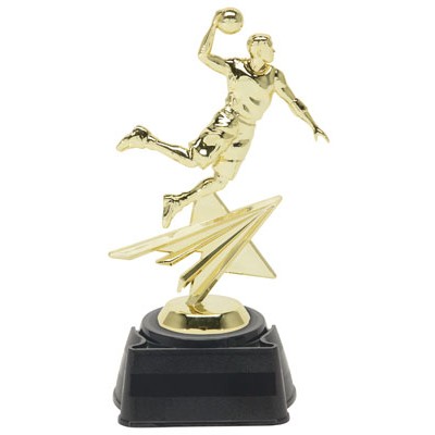 Basketball Star Figure Trophy Male 8-1/4" Tall