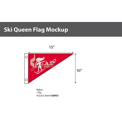 Ski Queen Flags 10x15 inch