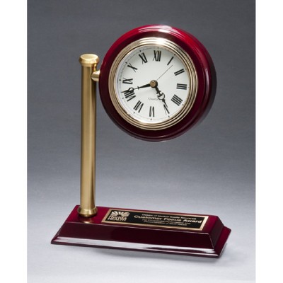 Rail Station Rosewood Piano Finish Photo Desk Clock (7"x9")