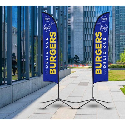 Blade Flags for Advertising Double Sided Package (2.25ft x 11.5ft)