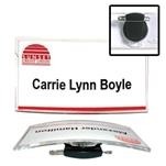 3-1/8" x 1-3/4" Acrylic Name Tag Holder, Clip