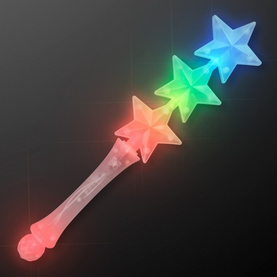 Triple Star Flashing Wand (Red Blue Green) - BLANK