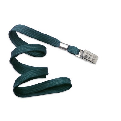 3/8" Blank Lanyard w/Bulldog Clip (Teal Blue)