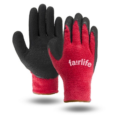 Red Terry Cloth Palm Dipped Gloves