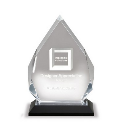 5 1/4" x 8 3/4" Silver Diamond Impress Acrylic Award