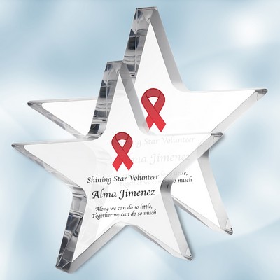 Color Imprinted Acrylic Star Award (L)