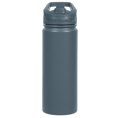 18oz Slate Grey Bottle with Straw Lid