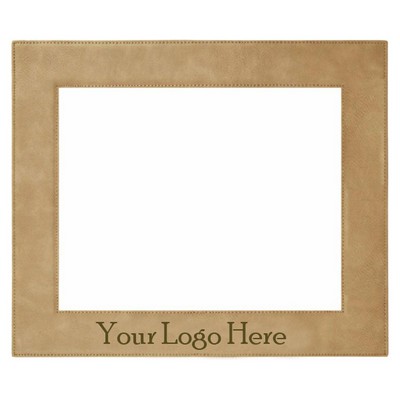 8"X 10" Light Brown Leatherette Picture Frame