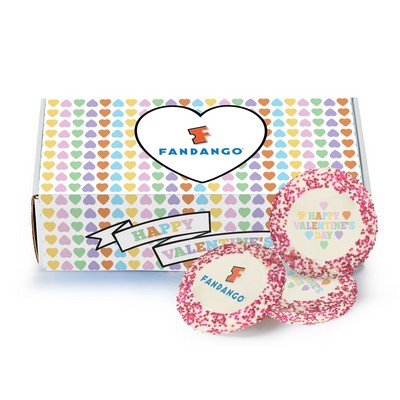 Custom Sugar Cookie w/ Valentine's Day Sprinkles in Mailer Box (12)