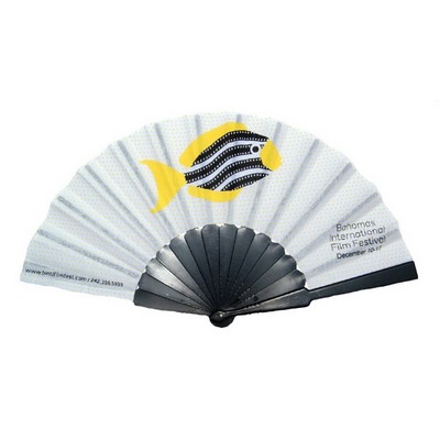 Plastic Rib Cloth Folding Fan