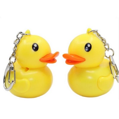 Duck LED Sound Keychain