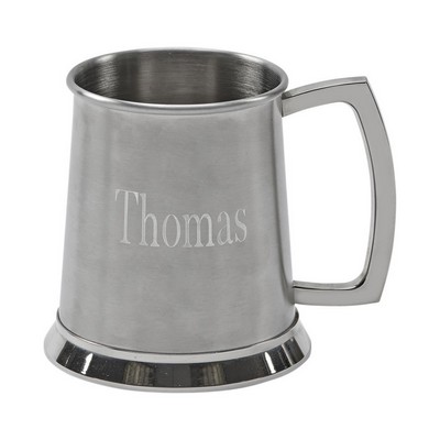 Pewter Tankard W/ Matte Finish Made In England.