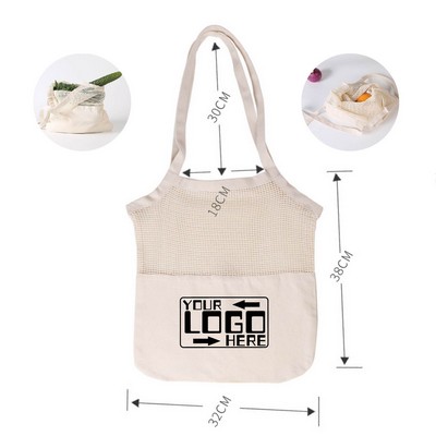 Reusable Cotton Mesh Grocery Bags