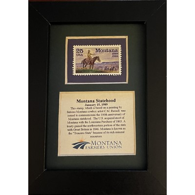 Framed Stamp Gift/Award Celebrating Montana