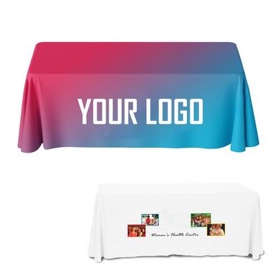 6' Printed Flat Four Sided Table Cover