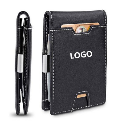 Mens Wallets Slim Front Pocket Rfid Blocking Card Holder