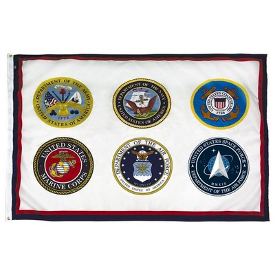 Armed Forces 6 Commemorative Flag (5'x8')