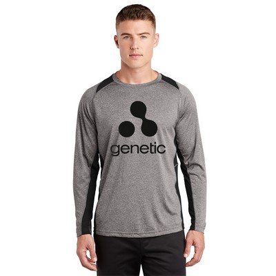 Sport-Tek® Long Sleeve Heather Colorblock Contender™ Tee