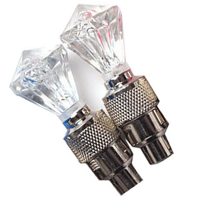 Seven Color Diamond Air Valve Bike Light