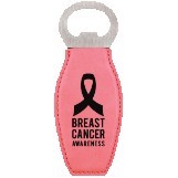 Pink Leatherette Bottle Opener w/Magnet