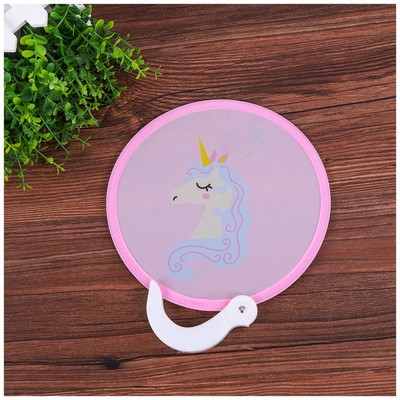 7 inches Round Foldable Nylon Fan w/Handle