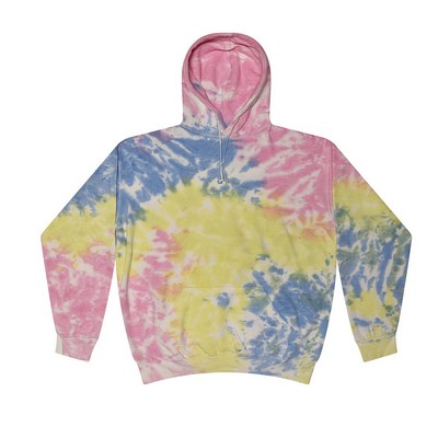 Tie Dye Patch Pullover Fleece Hoodie - Unisex