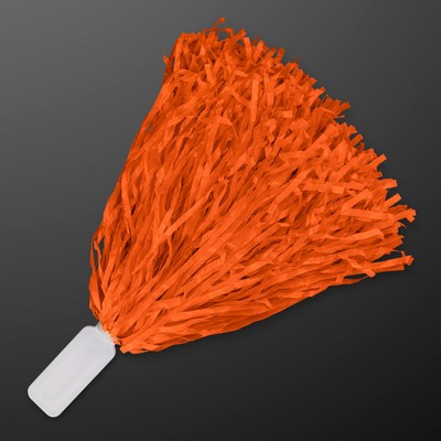 Economy Orange Pom Poms (Non-Light Up) - BLANK