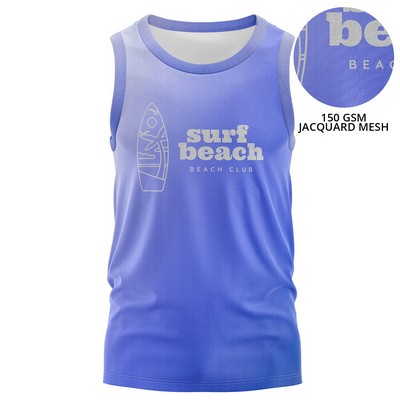 Unisex 150 GSM Jacquard Mesh Performance Sublimation Tank Tops