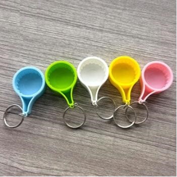 Plastic Bottle Lid Opener Keychain