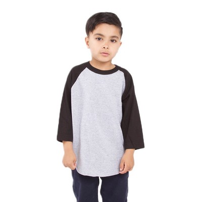 SHAKA WEAR Youth Three-Quarter Sleeve Raglan