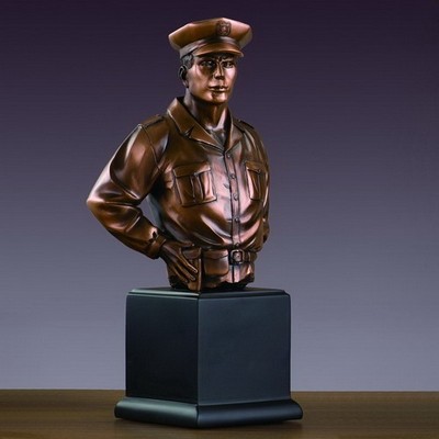 Policeman Bust Trophy (6"x11.5")